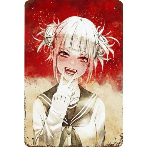 Oil Painting Tin Sign Be My Hero Academia Decorative Bedroom Office Hotel Cafe Bar Iron Painting Plaque 7.9 "X 11.8"