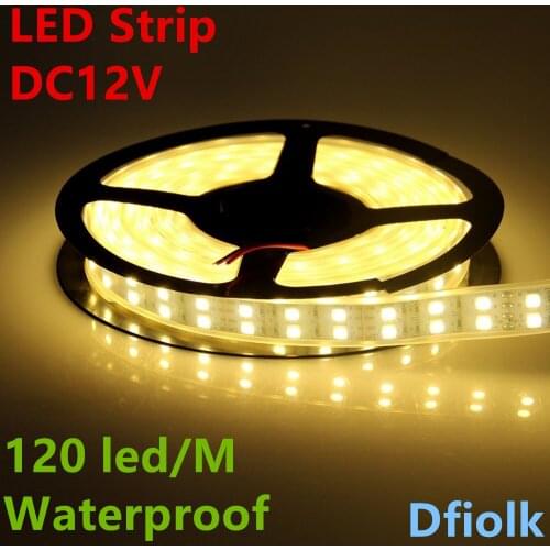 Rope tape strip light LED 5050 waterproof silicone tube ip68 double row 600led 5 m warmwhite RGB dc12V 3000 K 6500 k white ribbo