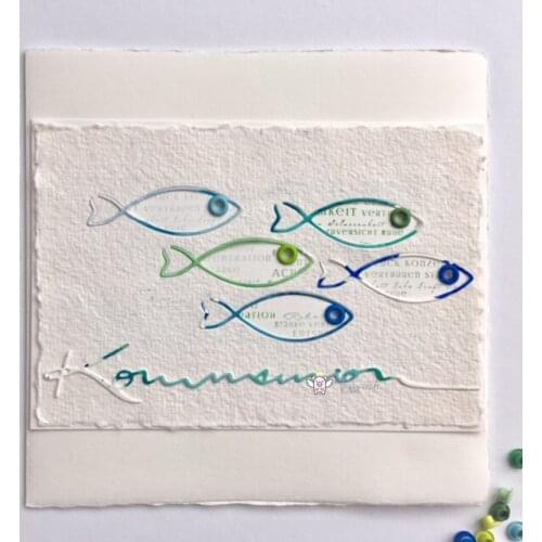 Mmao Crafts Metal Steel Cutting Dies German Communion letters Stencil For DIY Scrapbooking Paper/photo Cards Embossing Dies