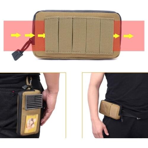 Multifunction Hunting Outdoor Military Tactical Wallet Card Bag Wallet Money Pouch Pack Waist Bag Waterproof Card Key Holder