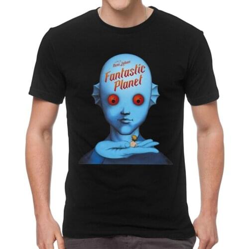 Mens Classic Fantastic Planet T-Shirt Streetwear Sci Fi Weird Movie Alien Tshirt Short Sleeve T Shirt Cotton Tee Clothing