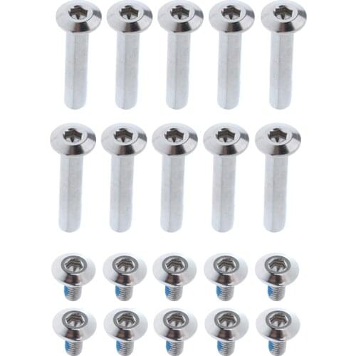1 Set Inline Skate Wheel Screw Nail Replacement Roller Skates Nut Bolts Silver Easy Installation