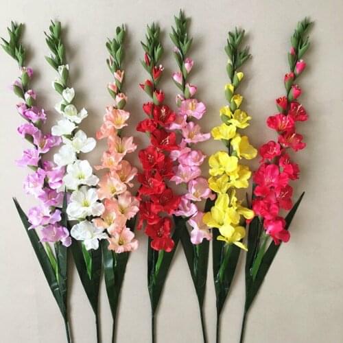 New 1pc Artificial Butterfly Orchid Flower Pretty Silk Fake Flowers Wedding Bouquet Party Decor Artificial Potted Fake Flower