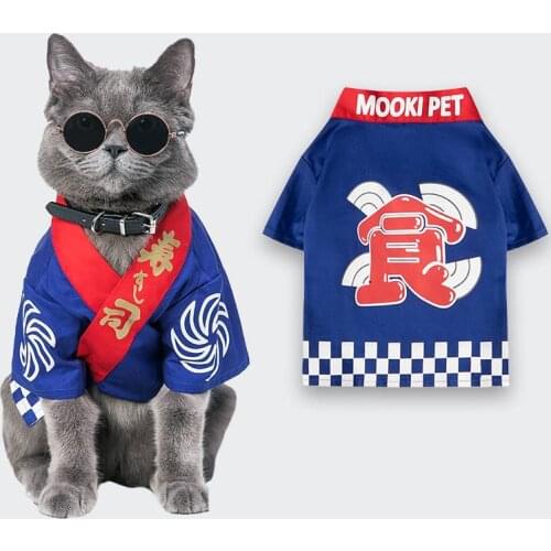 Cat clothes dog clothes pet clothes pet costumes cat shirts for cats pet cat clothing Summer Japanese kimono puppy clothes