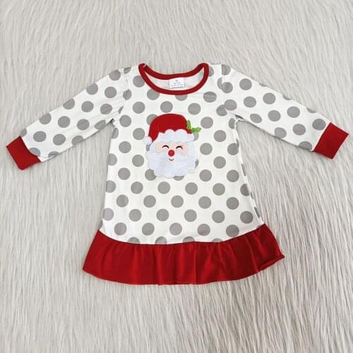 Christmas Style kids toddler newborn fall/winter red checks green cartoon gown for baby girl