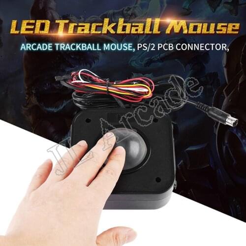 Wired Mouse Portable Connector Accessories LED Trackball Illuminated Round Non-Slip Professional Lighted Machine Arcade Game