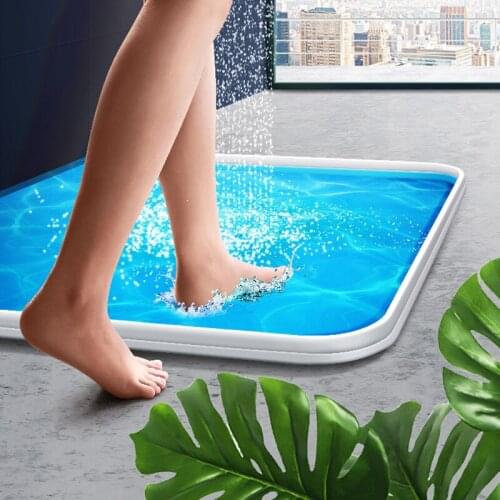 Collapsible Shower Threshold Water Dam Water Flood Barrier Water Stopper for Shower Floor Water Retaining Strip LBShippi