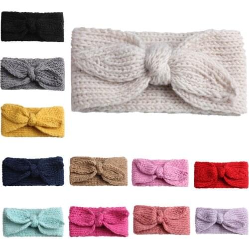 Style Childrens Cuper Cute Rabbit Ears Wool Hairband Baby Knitted Ear Protection Baby Fashion Hairband Baby Girl Accessories