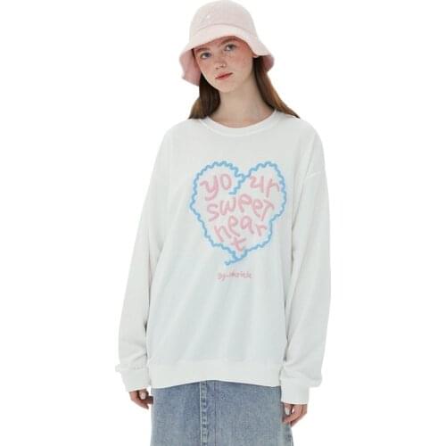Letter Printing Thin Harajuku Sweatshirt Autumn 2021 Couples Korean Mens and Womens Sweatshirts Long Sleeve Pullover H1564