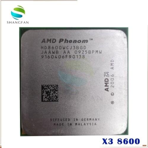 AMD Phenom X3 8600 Triple-Core DeskTop 2.3GHz CPU HD8600WCJ3BGD HD860BWCJ3BGD Socket AM2+/940pin