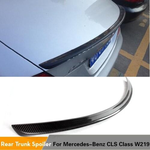 Carbon Fiber Rear Trunk Boot Lip Spoiler Wing for Mercedes-Benz CLS Class W219 CLS63 CLS500 AMG Sedan 4-Door 2004 - 2010