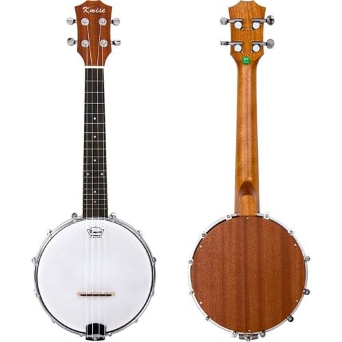 Kmise Banjolele Banjo Ukulele GCEA 23 Inch Concert Aquila String Closed Back