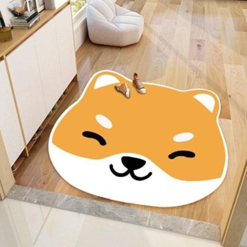 Bathroom Door Entrance Mat Cartoon Cat Bath Rug Bathroom Non-Slip Mat Toilet Mat Entrance Door Absorbent Mat Anti-slip Door Mat