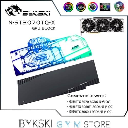 Bykski GPU Water Block For Zotac RTX3070-8GD6 Apocalypse OC Video Cards,VGA Cooler PC Cooling, 5V/12V RGB SYNC,N-ST3070TQ-X
