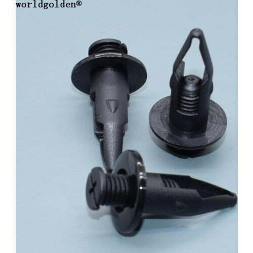 Worldgolden 100pcs auto fasteners Push-Type Retainer for Accord 1990-On 91502-SN4-000, 91502-SM4-000