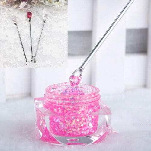 1 Pc High Quality Portable Metal Nail Art Spoon Acrylic UV Gel Beauty Equipment Powder Mix Spoons Stick