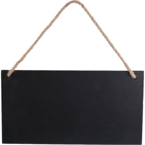26X14CM Wooden Message Board with Twine Small Blackboard Suitable for Office or Home
