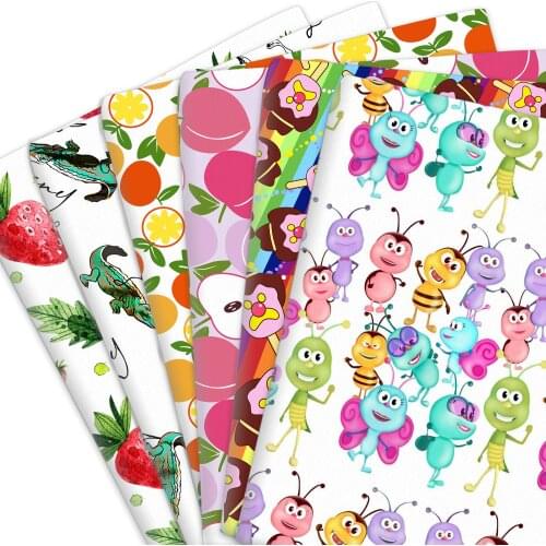 50*145cm Flowers Fruit Animal Pure/ Polyester Cotton/Satin/4 Ways Stretch Knit Patchwork Sew Quilt Fabrics Needlework DIY Cloth