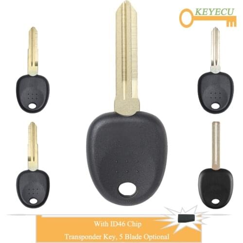 KEYECU New Transponder Car Key for Hyundai Santa Fe i10 Sonata Elantra Accent NF Coupe Getz Tiburon Tucson Verna, Fob ID46 Chip