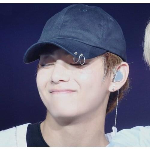 Hot Selling 2019 Live The Wings Tour Fashion K Pop Iron Ring Hats Adjustable Baseball Cap 100% Handmade Ring Drop Shipping