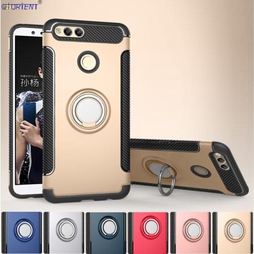 Bumper Case For Huawei Honor 7X Mate SE Stand Finger Ring Phone Cover Honor7X BND-L21 BND-L24 BND-L34 Shockproof Back Case Funda