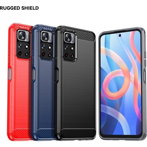 For Xiaomi Poco M3 Case Cover Shockproof TPU Bumper Soft Rubber Carbon Fiber Back Cover Poco M3 Phone Case For Xiaomi Poco M3