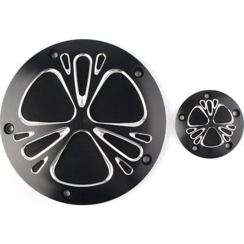 Motorcycle Contrast Cut Derby Timer Timing Cover For Harley Touring Dyna Softail Road King Fat Boy FLD FXD FLHR FLHTK FLSTF FXS