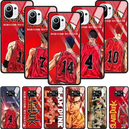 Slam Dunk Tempered Glass Case For Xiaomi Poco X3 NFC 10T 11 Pro Lite 11 Ultra F3 M2 11i Note 10 lite Bumper Smartphone