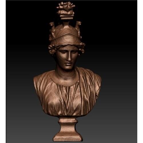 Cnc 3d relief model stl format Greek Goddess