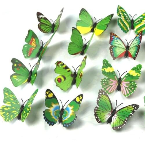 10pcs/set 3D Butterfly Wall Decoration Insect Decorative Stickers Home Colorful Bathroom Decor Colorful Butterfly Wall Stickers