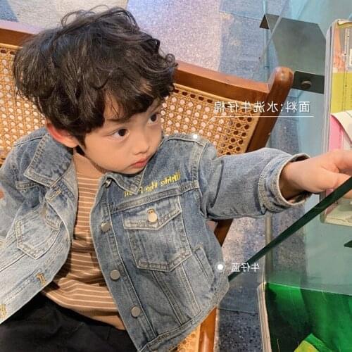 Baby Boys Girls Denim Jacket Spring Autumn New Design Kids Korean Denim Top Clothes Childrens Outdoor Windproof Denim Coats