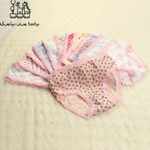 Cotton Baby Girls Briefs High Quality Panties Kids Comfortable & Breathable Underwear Children Cute Cartoon Printed Underpants