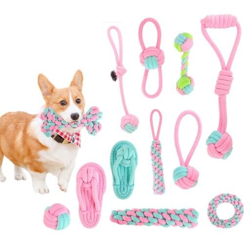 Pet Toys for Dog Funny Chew Knot Cotton Bone Rope Puppy Dog Toy Pets Dogs Pet Supplies for Small Dogs for Puppys Random Color