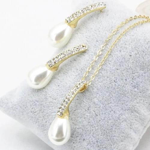 Forentina Design Pearl Necklace Earrings Set-Valentine Gift Ps0390