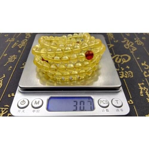 Wholesale Natural Baltic Gold Amber 108 Prayer Beads 7mm-8mm Round Beads Buddhist Mala 30.7g Certificated Amber Supplier Prayer