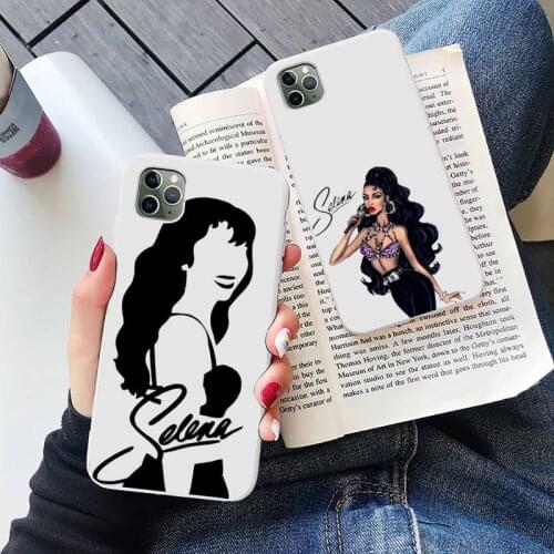 Top Latin artist of 90s Selena quintanilla Phone Case Candy Color for iPhone 6 6S 7 8 11 12 XS X SE 2020 XR mini pro Plus MAX