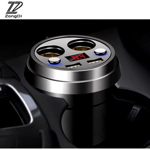 ZD 3.1A Multi-function Car Styling Charger Cigarette Lighter For Skoda Octavia A5 A7 2 Fabia Yeti BMW E60 F30 X5 E53 Inifiniti