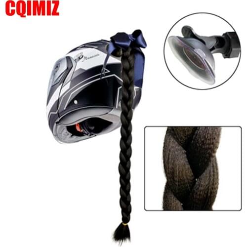 9 Colors Punk Style Motorcycle Gradient Ramp Helmet Braids Twist Braid Horn Motorbike Full Face Off Road Biker Helmet Braid