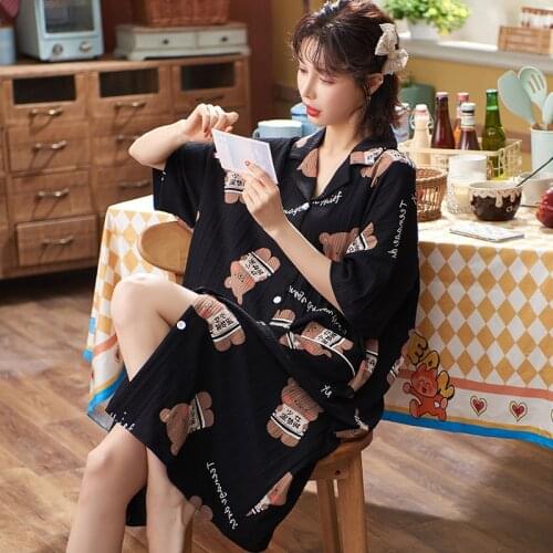 Plus Size "M-XXXXL" Womens Homedress Nightdress Half Sleeve Shirt Nightgowns Sleepwear Cotton Sleepshirts Loose Home Clothing