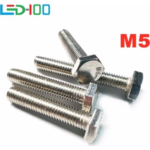 NEW SUS304 M5 M6 tainless steel Outer hexagon screws, left outer Hexagon Reverse Thread reverse bolt 8~50MM