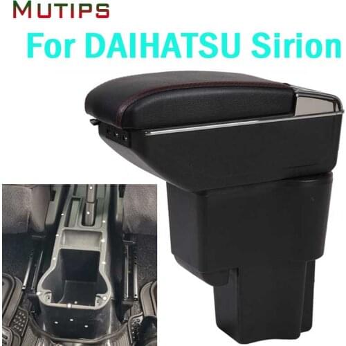 Mutips armrest box for DAIHATSU Sirion accessories leather arm rest car-styling USB interface interior ABS decoration 2013-2019