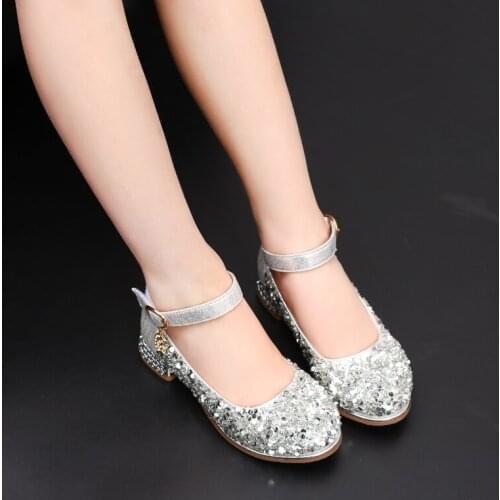 Girls Sandals Children Princess Shoes Beading Glitter Party Dress Shoes For Girls Baby Kids