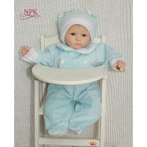 NPK 18inch reborn babies girl silicone dolls reborn lifelike bebe newborn princess dolls with Plush clothes dolls house plamates