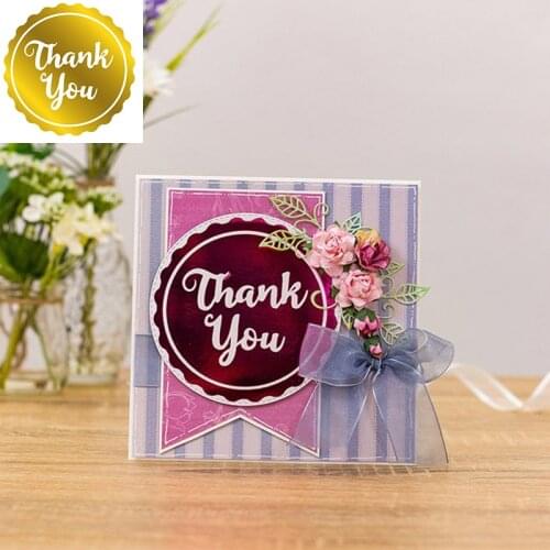 Thank You Nesting Circle Scallop Frame Hot Foil Plate For Paper Cards Craft DIY Scrapbooking Making Template 2020 New