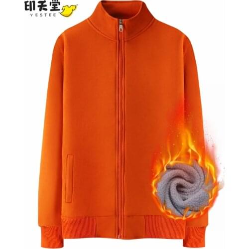 Thick Winter Custom Velvet Sweatshirt Zipper Turtleneck Coats Own Logo DIY Printed Lambswool Outwear Fleece Men and Women Jacket