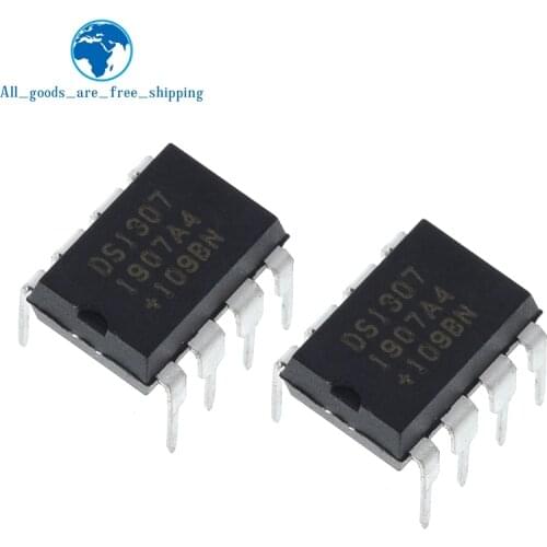 TZT 10pcs DS1307 1307 DIP-8 Real Time Clock 64x8 Serial I2C RTC new original