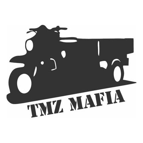 Unique Pull-Out Convertible Tricycle Car Stickers Car Grill Decoration Detachable Mural FA762