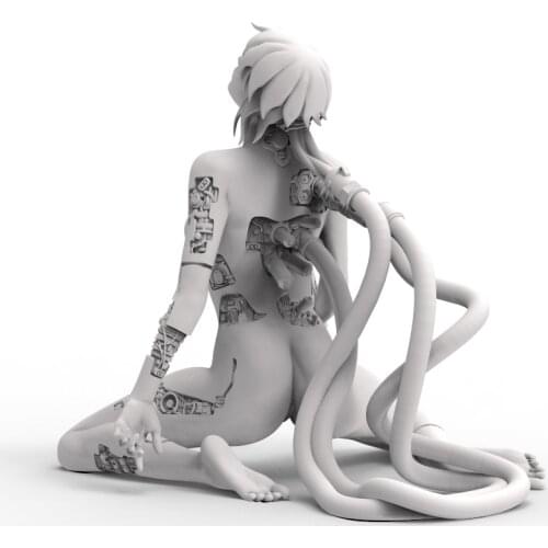 1/18 60mm Resin Figure Model Kits Ghost Shell Unpainted No Color RW-230