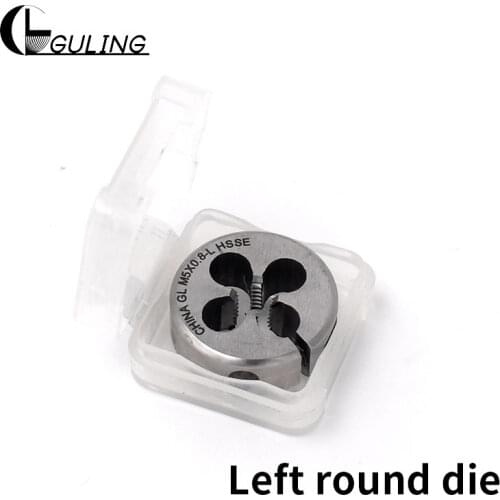 GULING 1pcs Round Metric Thread Die tap size M2-M16 Left Hand Thread HSSE Round Threading Dies Tool For Machining