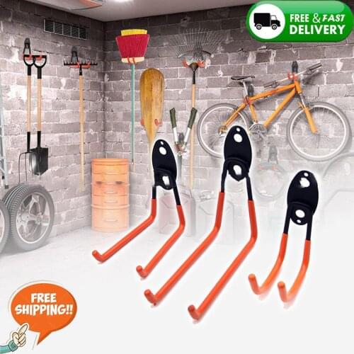 1pc Heavy Duty Metal Hook Garage Organizer Wall Mount Bicycle Hanger Hooks Wall Mount Anti-slip Storage Hook Garage Storage Tool